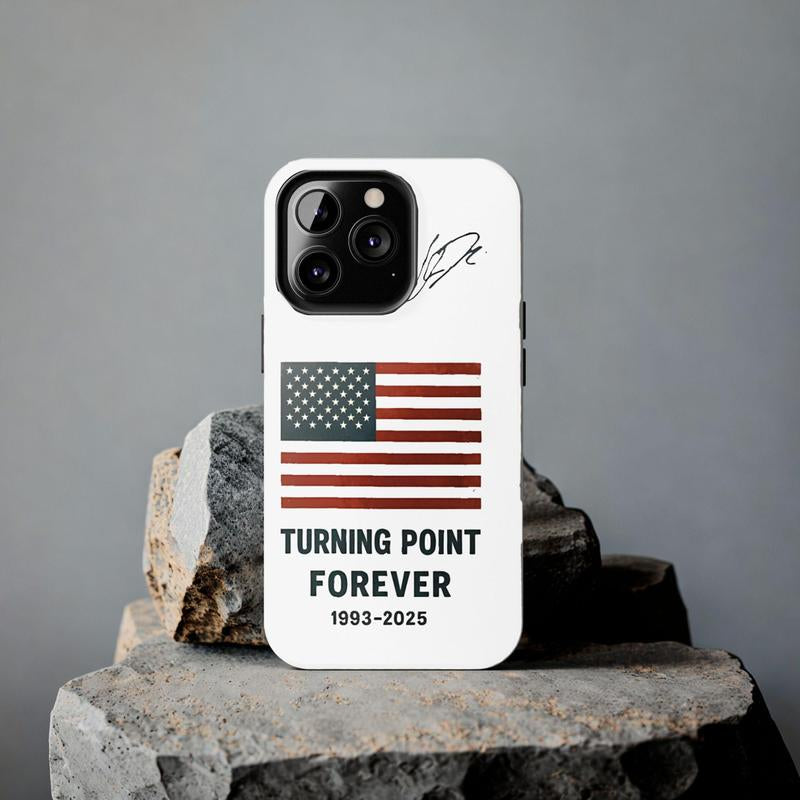 Freedom Charlie Kirk Phone Case, Patriot Charlie Kirk Signature Phone Cover, Faith-Based, Legends Never Die 17 Air Pro Max