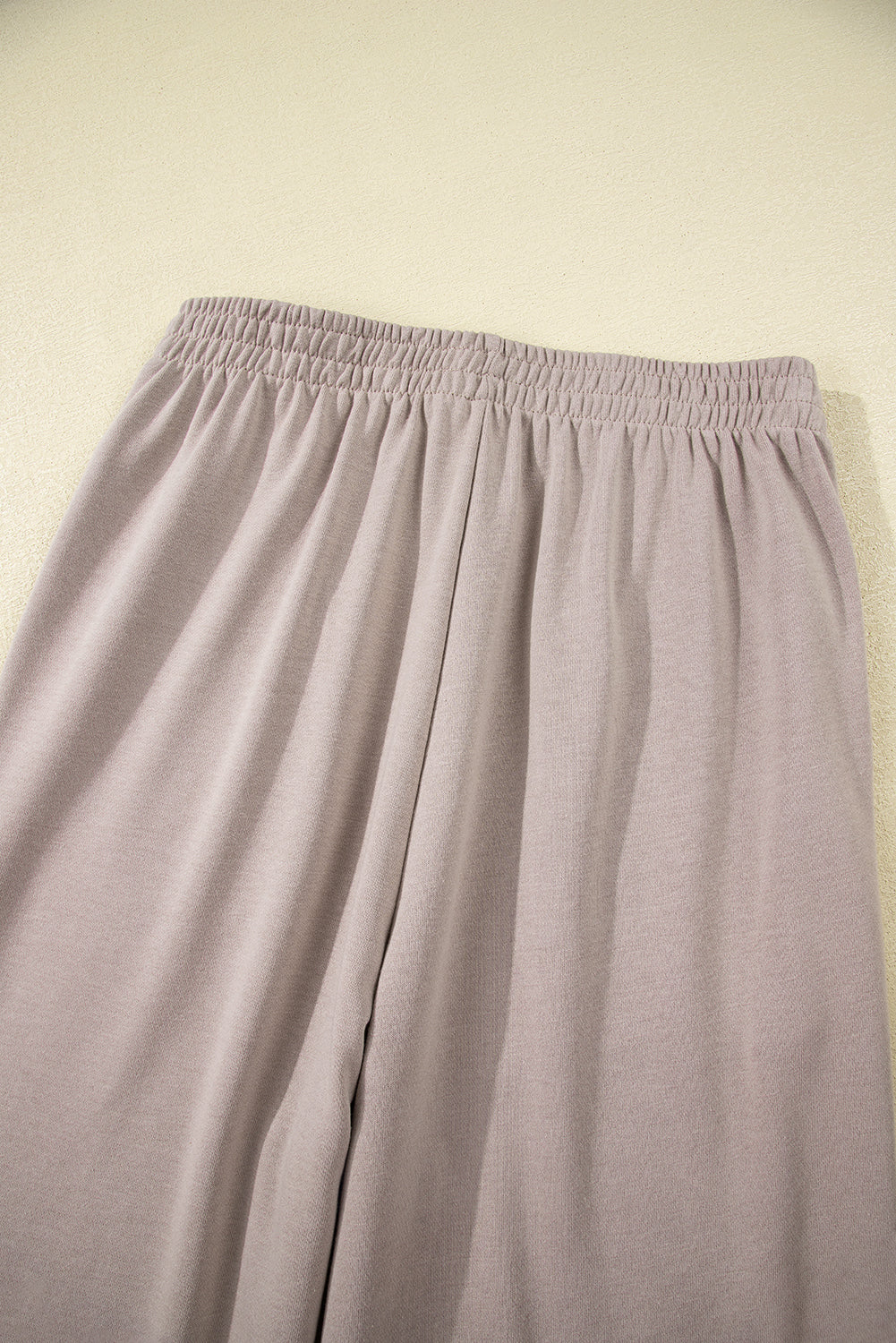 Gray Morn Varsity Striped Detail Crewneck Pullover Elastic Sweatpants 2pcs Outfit