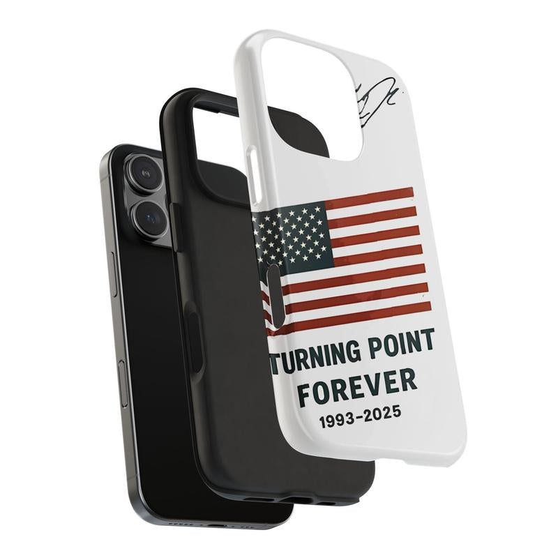 Freedom Charlie Kirk Phone Case, Patriot Charlie Kirk Signature Phone Cover, Faith-Based, Legends Never Die 17 Air Pro Max