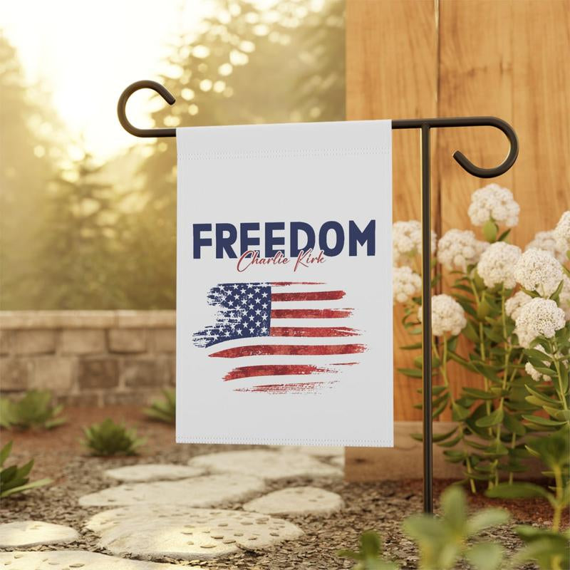 Charlie Kirk Merch, Republican House Flag, USA House Banner, Garden Flag USA, Gift for Republican, Support Charlie Kirk