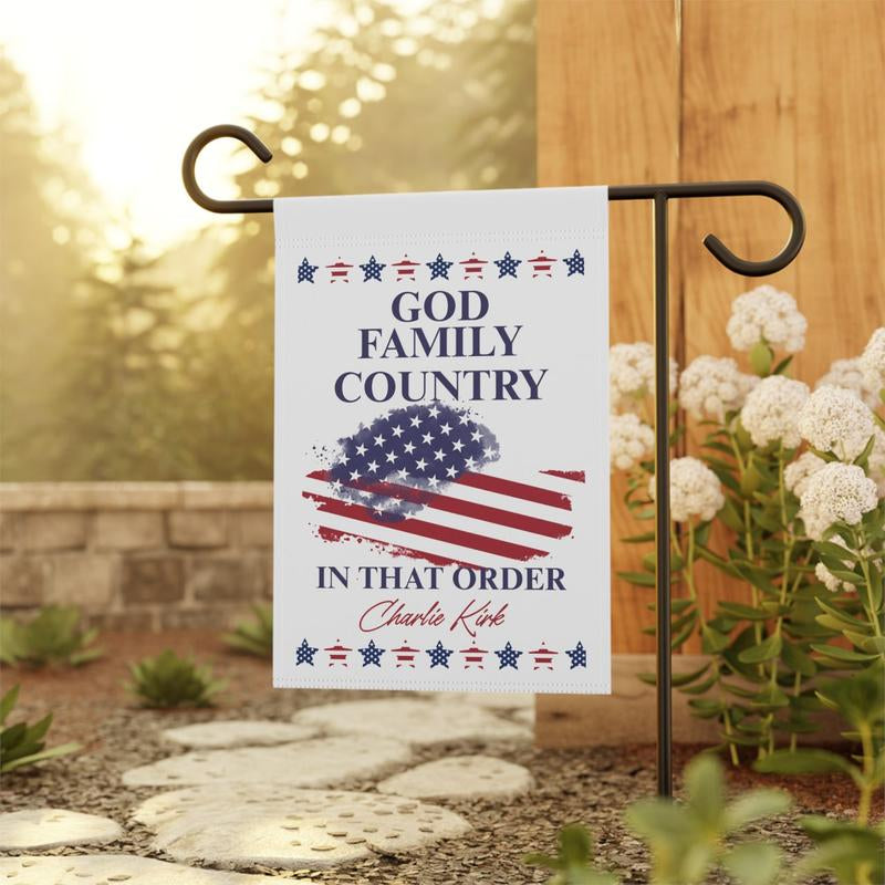 Charlie Kirk Merch, Republican House Flag, USA House Banner, Garden Flag USA, Gift for Republican, Support Charlie Kirk