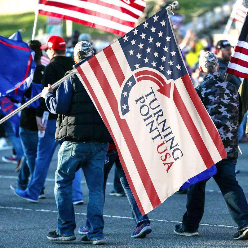 Charlie Kirk Flag - Turning Point USA, RIP Charlie Kirk Flag, Charlie Kirk Flag, Make America Great Again, Pray for Charlie Kirk Flag